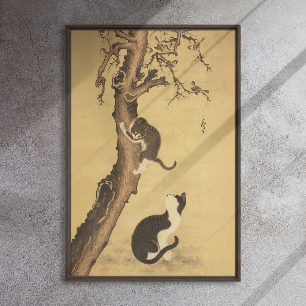 Leinwand - Katzen und Spatzen, Byeon Sang-byeok Byeon Sang-byeok artlia