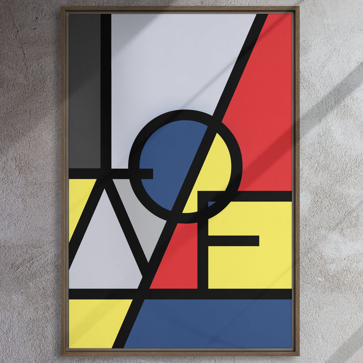 Leinwand - "LOVE" im Stil von Mondrian Kuratoren von artlia artlia