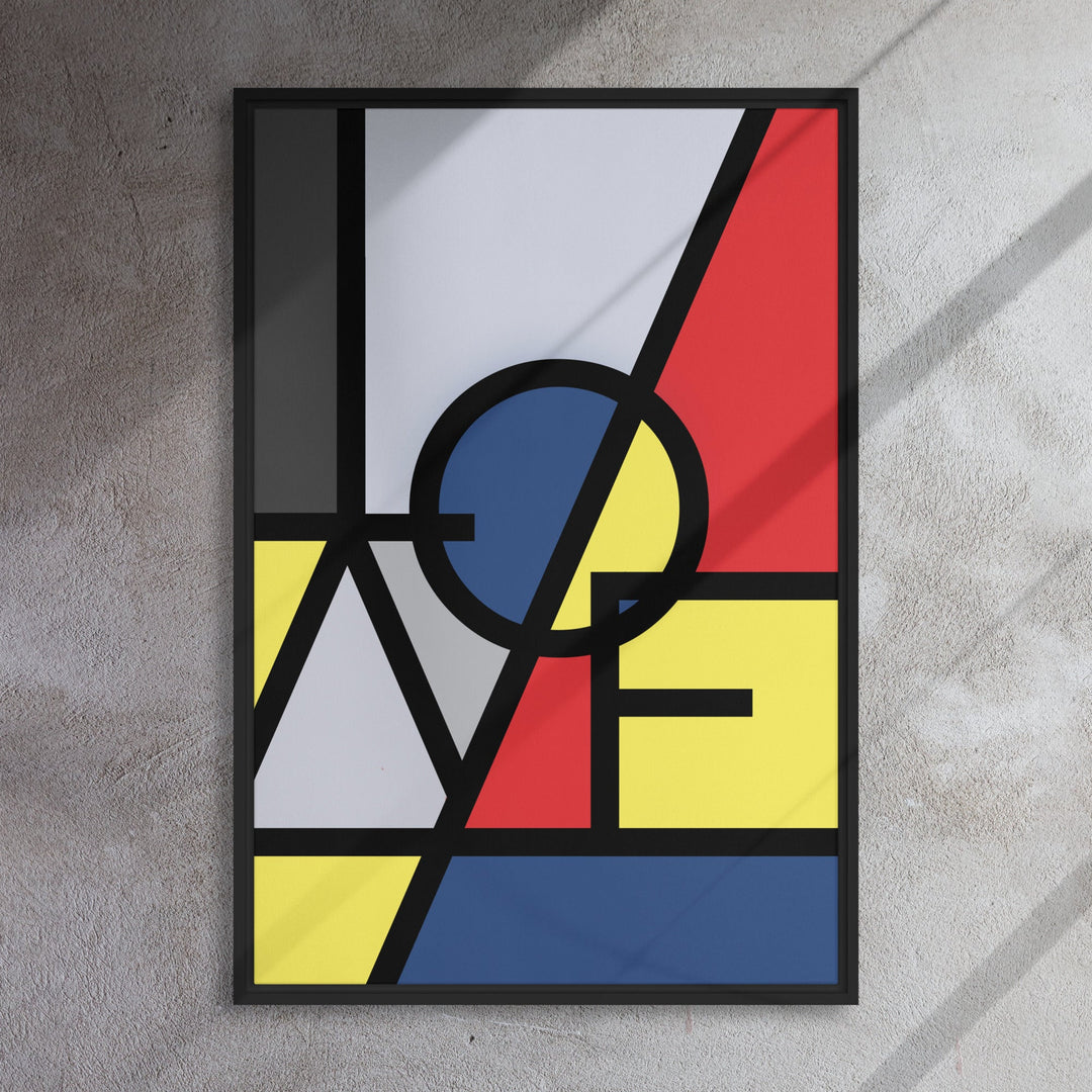 Leinwand - "LOVE" im Stil von Mondrian Kuratoren von artlia artlia