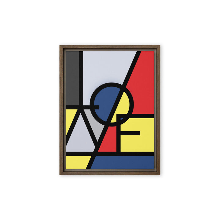 Leinwand - "LOVE" im Stil von Mondrian Kuratoren von artlia Braun / 31x41 cm (12″×16″) artlia