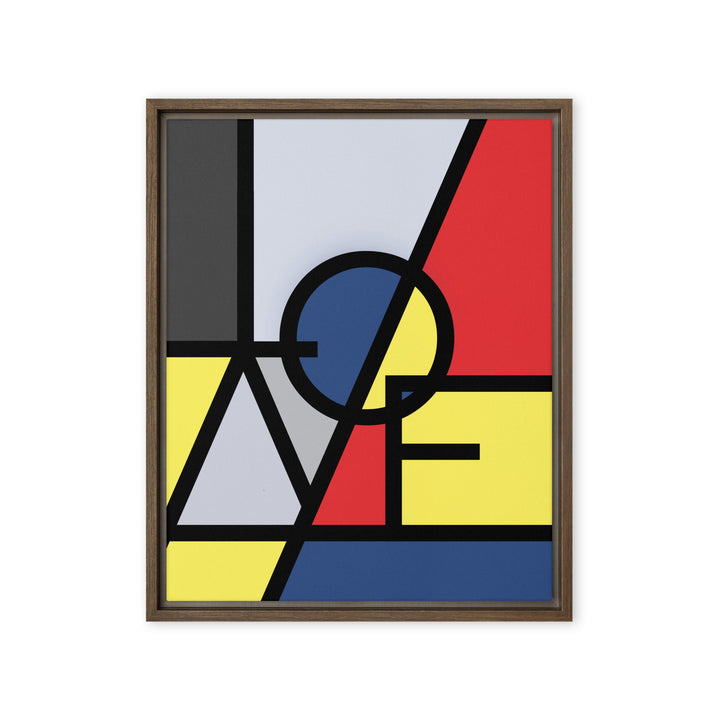 Leinwand - "LOVE" im Stil von Mondrian Kuratoren von artlia Braun / 41x51 cm (16″×20″) artlia