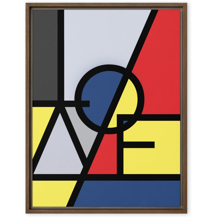 Leinwand - "LOVE" im Stil von Mondrian Kuratoren von artlia Braun / 46x61 cm (18″×24″) artlia
