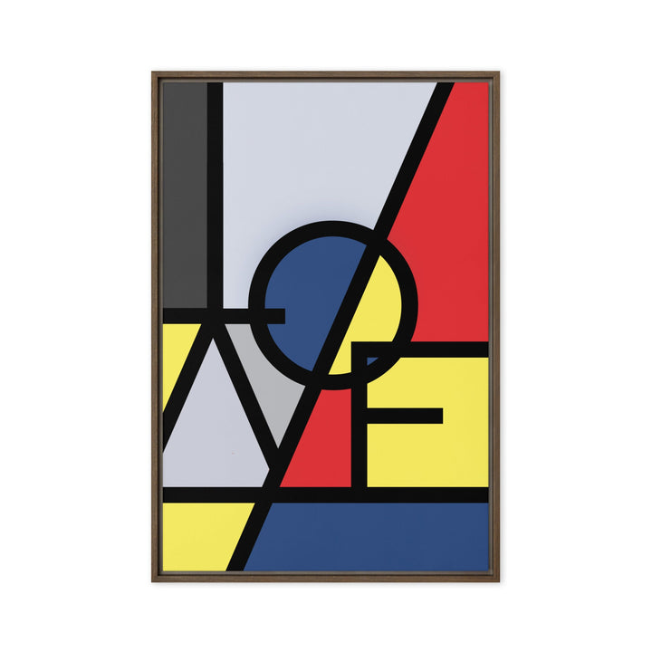 Leinwand - "LOVE" im Stil von Mondrian Kuratoren von artlia Braun / 51x76 cm (20″×30″) artlia