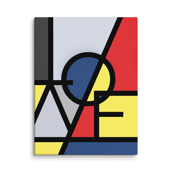Leinwand - "LOVE" im Stil von Mondrian Kuratoren von artlia ohne Rahmen / 31x41 cm (12″×16″) artlia