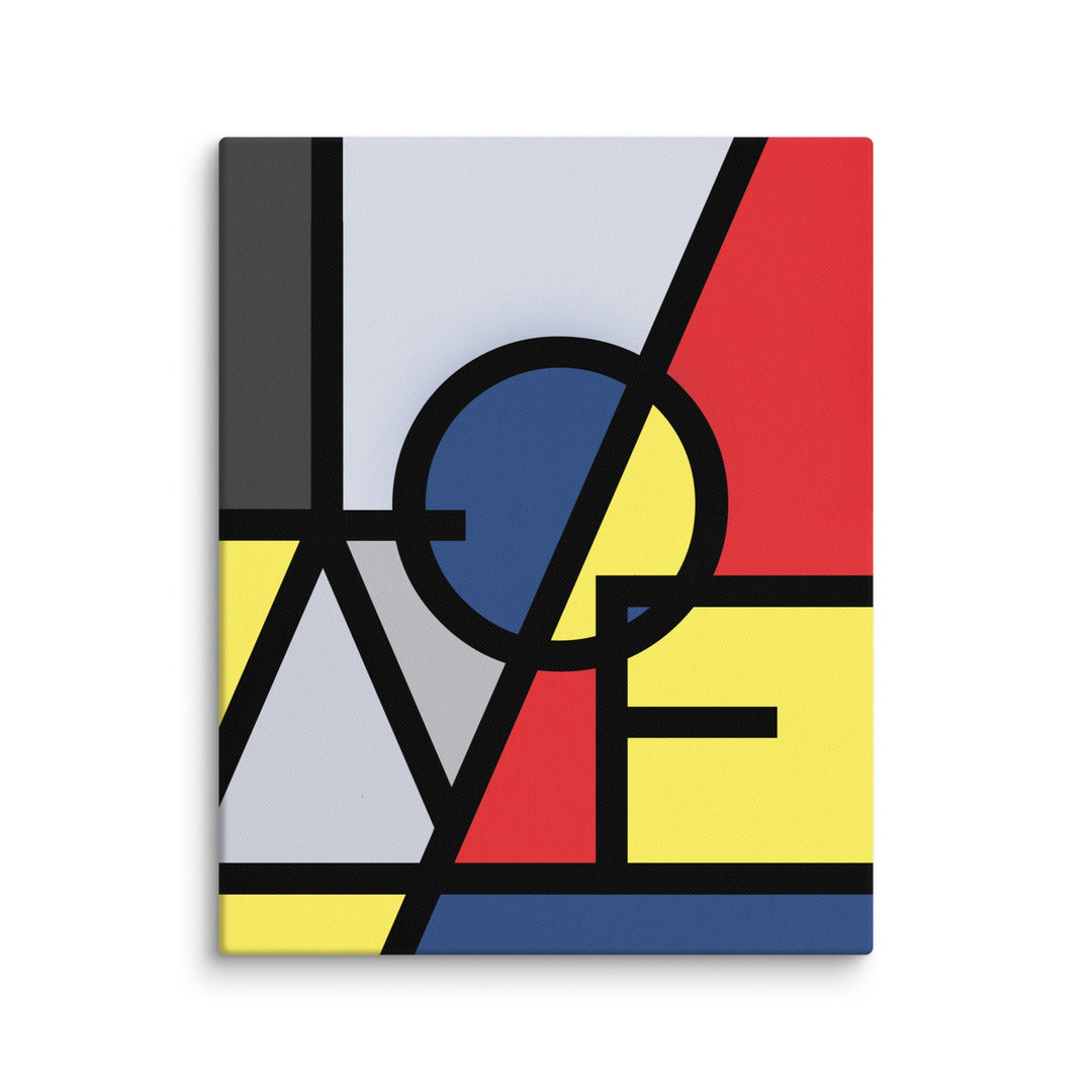 Leinwand - "LOVE" im Stil von Mondrian Kuratoren von artlia ohne Rahmen / 41x51 cm (16″×20″) artlia