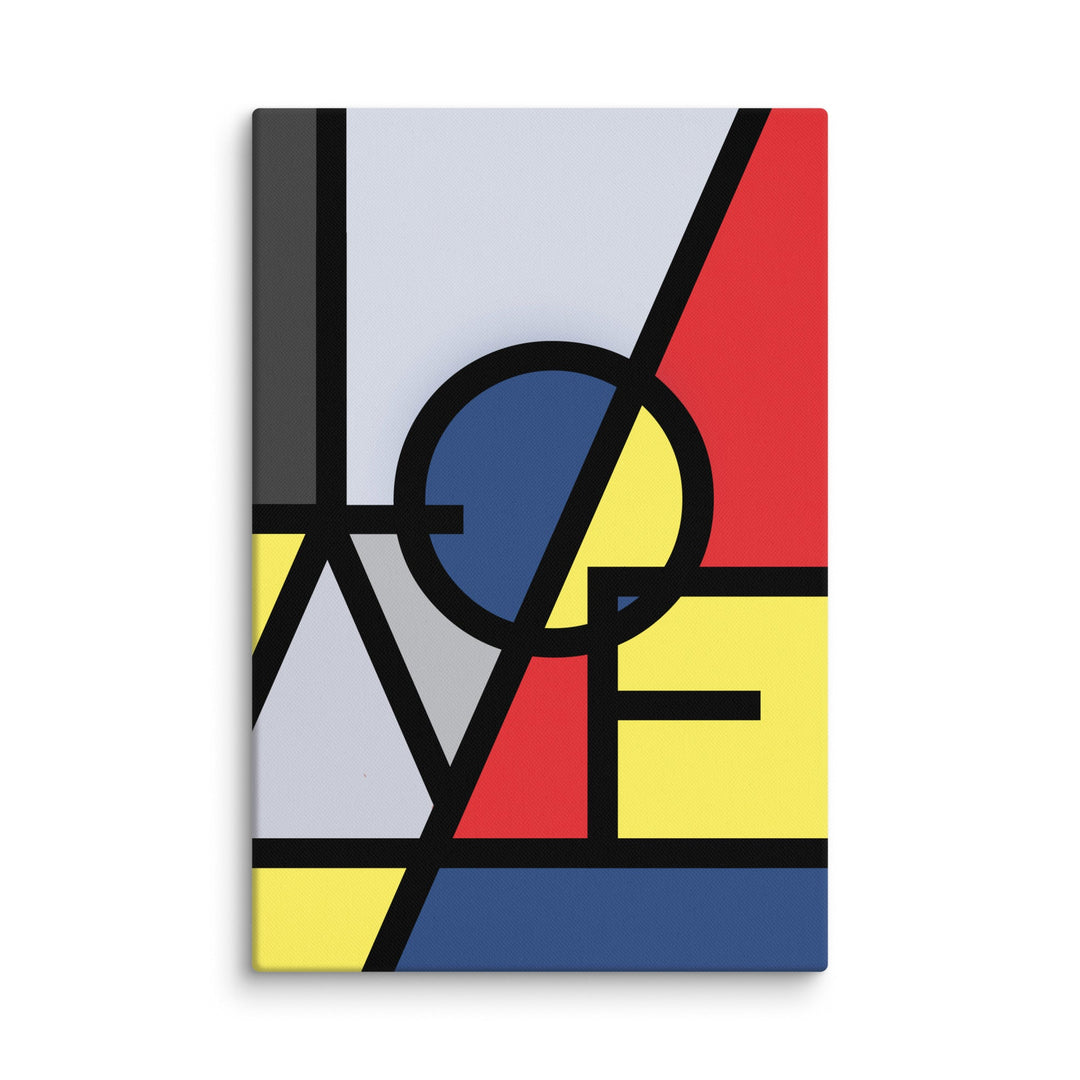 Leinwand - "LOVE" im Stil von Mondrian Kuratoren von artlia ohne Rahmen / 51x76 cm (20″×30″) artlia