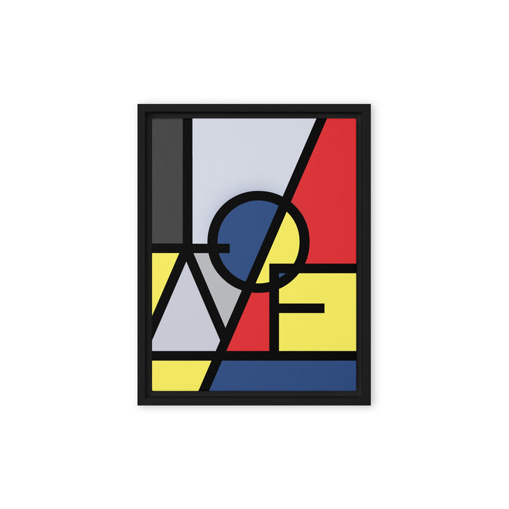 Leinwand - "LOVE" im Stil von Mondrian Kuratoren von artlia Schwarz / 31x41 cm (12″×16″) artlia
