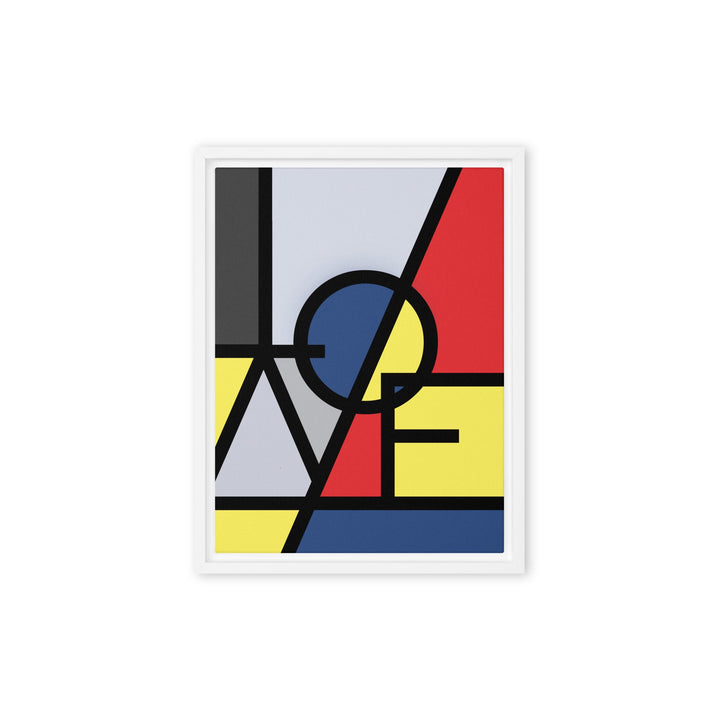 Leinwand - "LOVE" im Stil von Mondrian Kuratoren von artlia Weiß / 31x41 cm (12″×16″) artlia