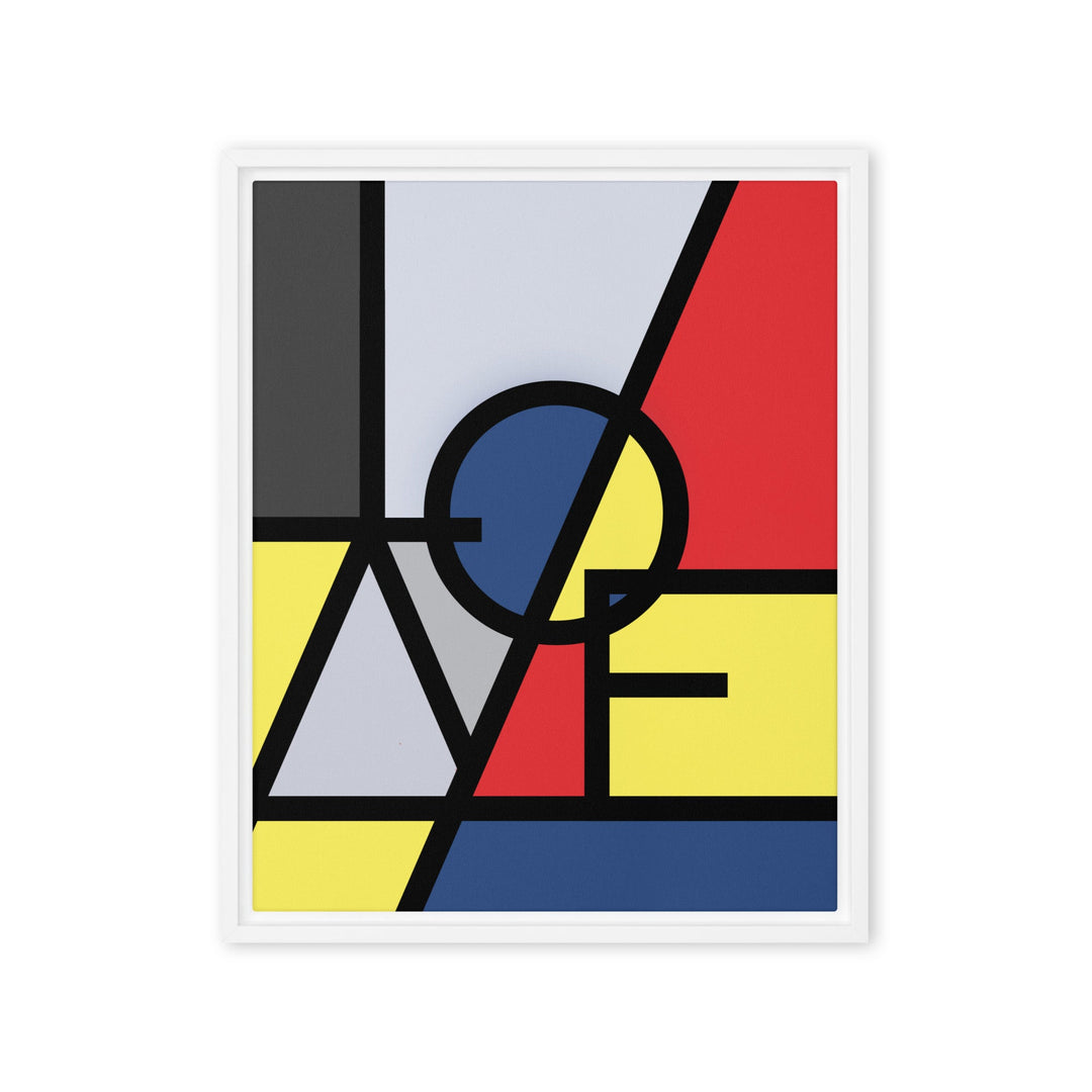 Leinwand - "LOVE" im Stil von Mondrian Kuratoren von artlia Weiß / 41x51 cm (16″×20″) artlia