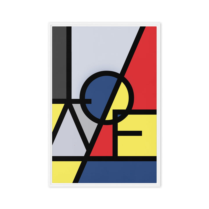 Leinwand - "LOVE" im Stil von Mondrian Kuratoren von artlia Weiß / 51x76 cm (20″×30″) artlia