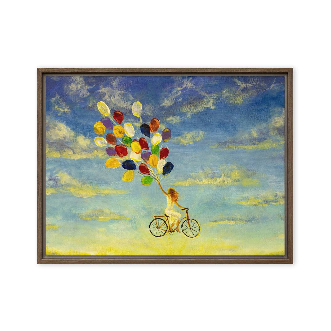 Leinwand - Luftballons am Himmel Kuratoren von artlia Braun / 46x61 cm (18″×24″) artlia