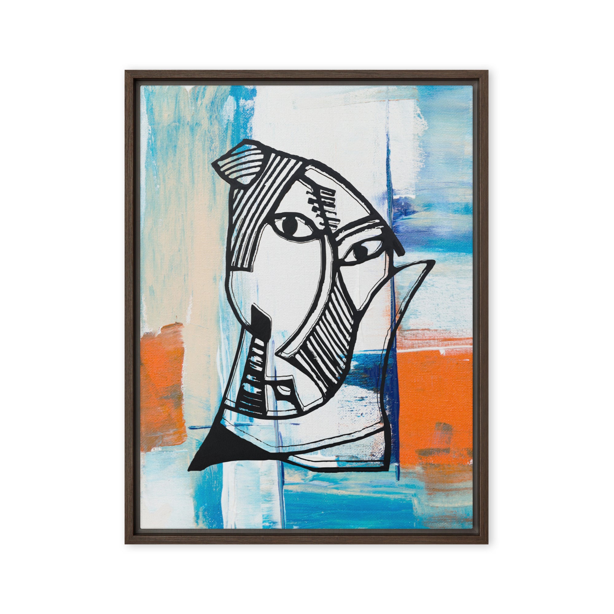 Leinwand - Pablo Picasso, Les Demoiselles d'Avignon in orange – ARTLIA