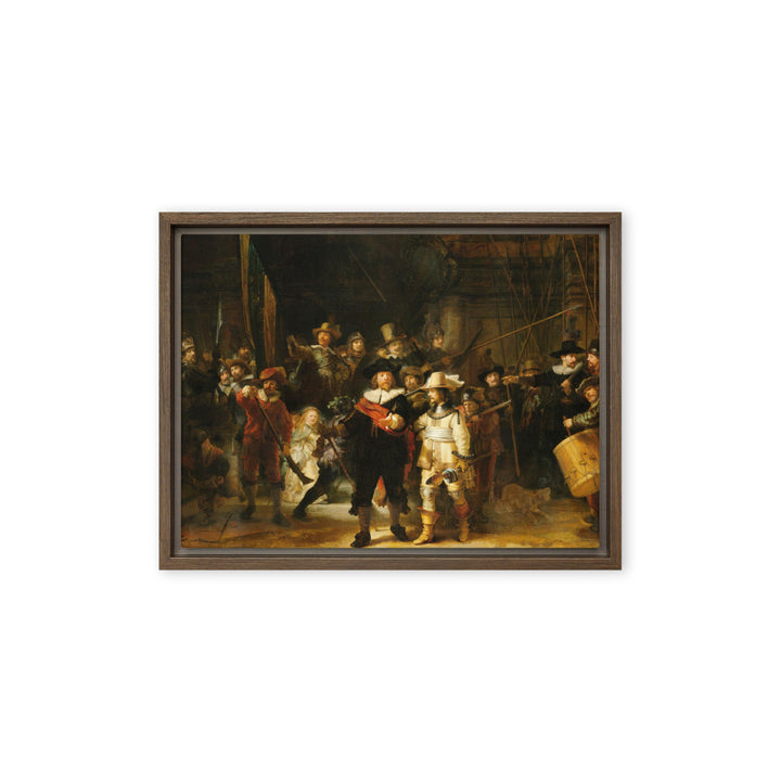 Leinwand - Rembrandt van Rijn, Die Nachtwache Rembrandt van Rijn Braun / 31x41 cm (12″×16″) artlia