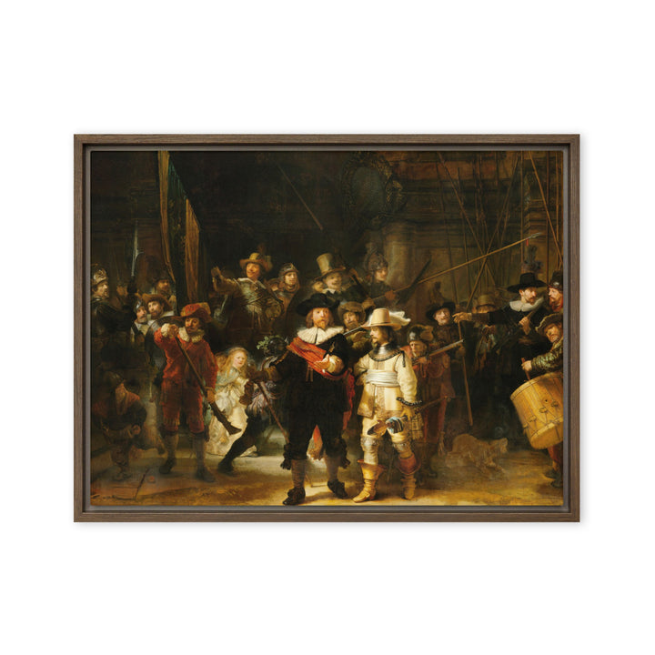 Leinwand - Rembrandt van Rijn, Die Nachtwache Rembrandt van Rijn Braun / 61x81 cm (24″×32″) artlia