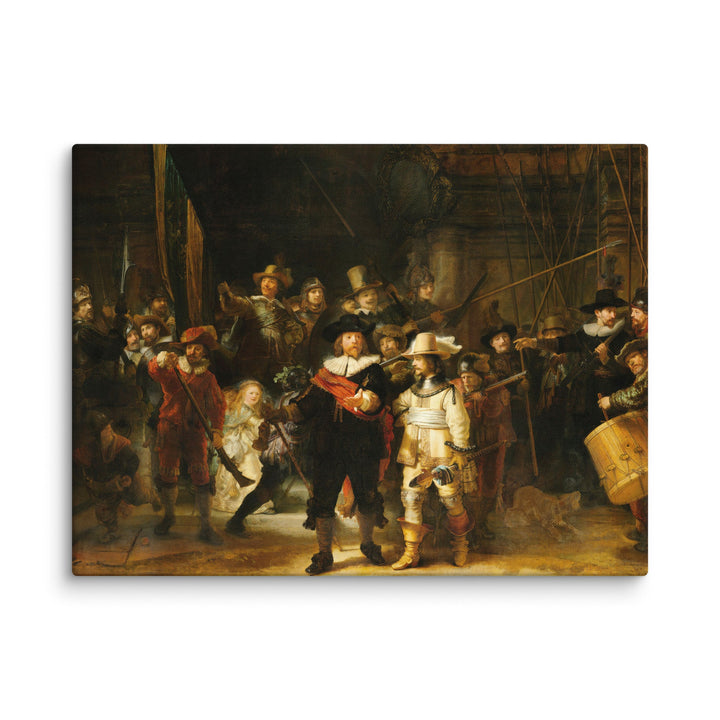 Leinwand - Rembrandt van Rijn, Die Nachtwache Rembrandt van Rijn ohne Rahmen / 31x41 cm (12″×16″) artlia