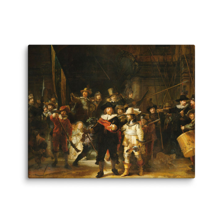 Leinwand - Rembrandt van Rijn, Die Nachtwache Rembrandt van Rijn ohne Rahmen / 41x51 cm (16″×20″) artlia