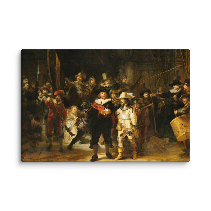 Leinwand - Rembrandt van Rijn, Die Nachtwache Rembrandt van Rijn ohne Rahmen / 51x76 cm (20″×30″) artlia