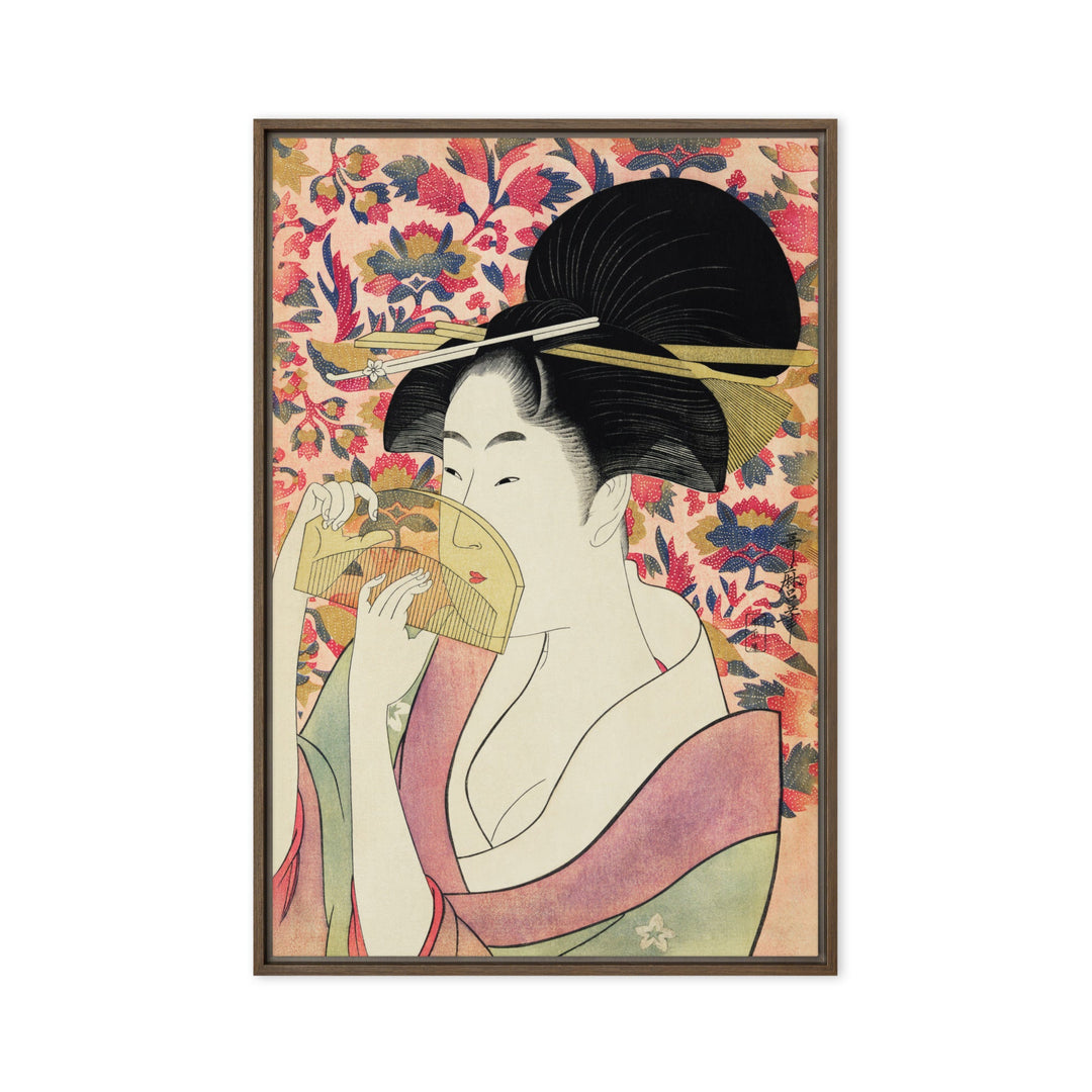 Leinwand - Retro Geisha Kuratoren von artlia Braun / 61x91 cm (24″×36″) artlia