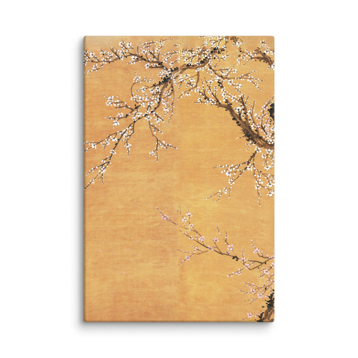 Leinwand - Rote und weiße Pflaumenblüten ohne Rahmen / Teil 1 / 31x46 cm (12″×18″) artlia
