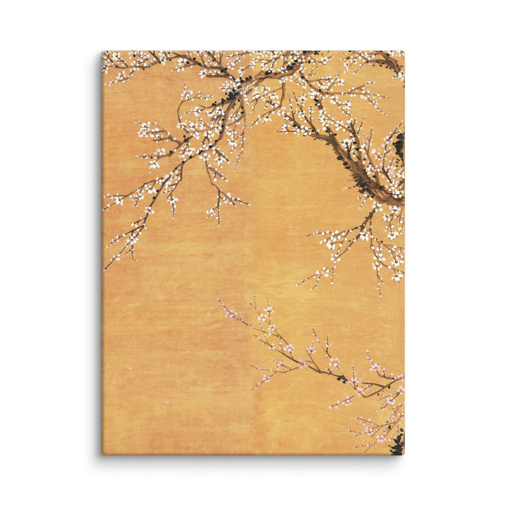 Leinwand - Rote und weiße Pflaumenblüten ohne Rahmen / Teil 1 / 46x61 cm (18″×24″) artlia