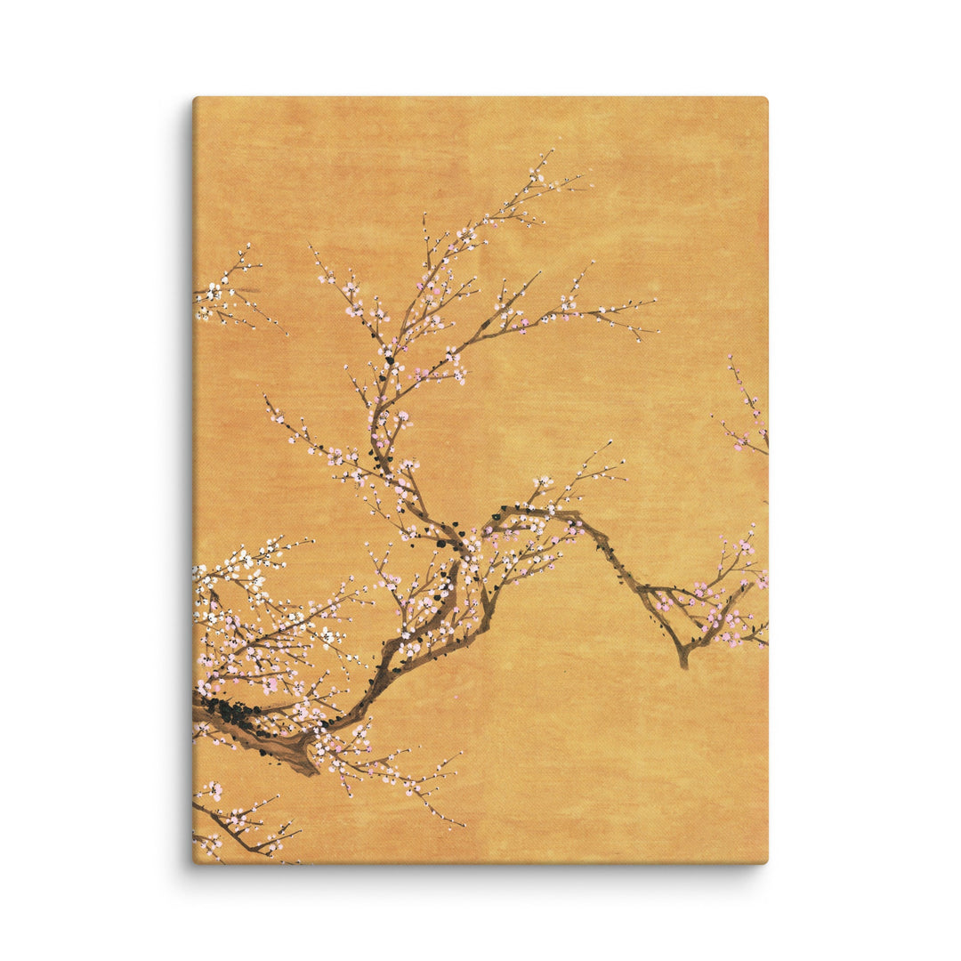 Leinwand - Rote und weiße Pflaumenblüten ohne Rahmen / Teil 3 / 46x61 cm (18″×24″) artlia