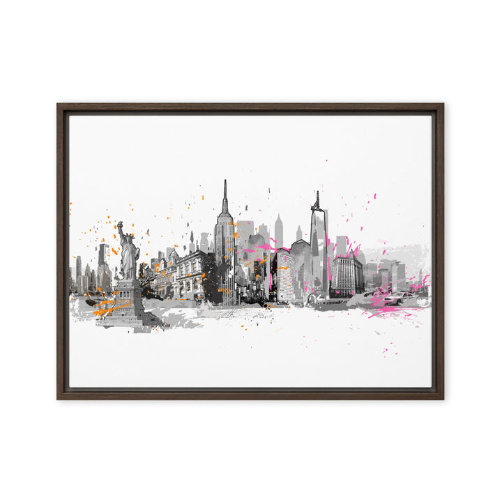 Leinwand - Skyline New York Marko Kurth Braun / 46x61 cm (18″×24″) artlia