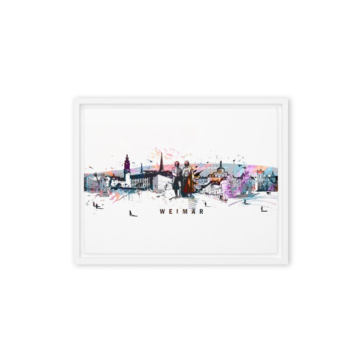 Leinwand - Skyline Weimar Marko Kurth Weiß / 23 x31 cm (9″×12″) artlia