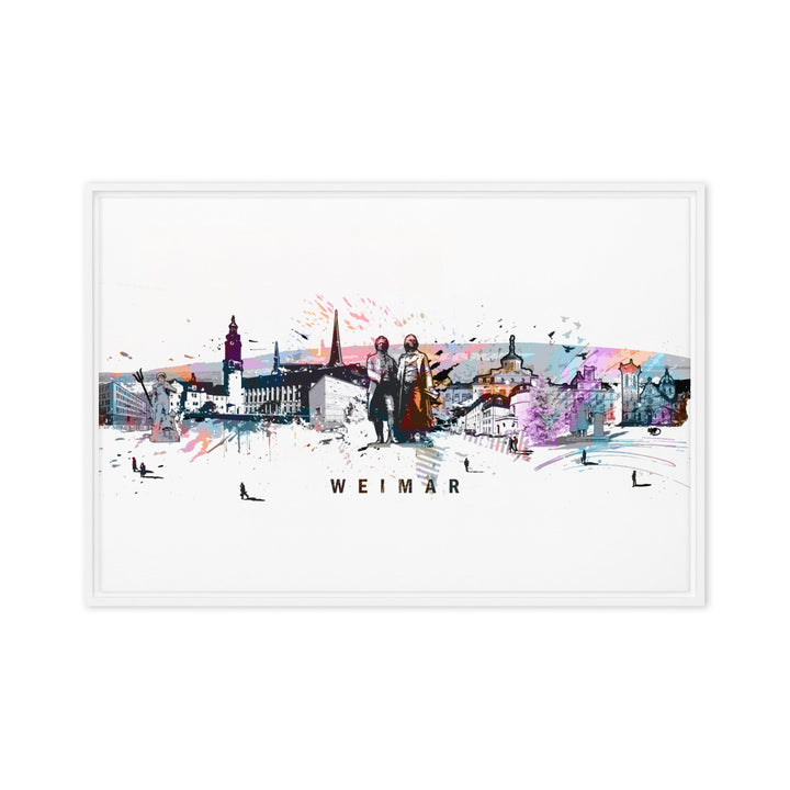 Leinwand - Skyline Weimar Marko Kurth Weiß / 61x91 cm (24″×36″) artlia