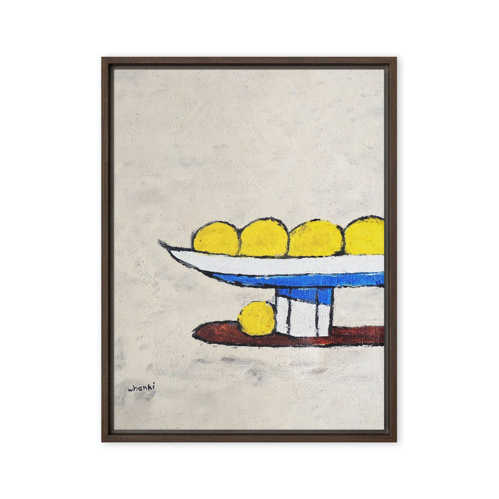 Leinwand - Whanki Kim, Zitronen auf Tablett Whanki Kim Braun / 46x61 cm (18″×24″) artlia