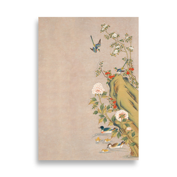 poster-70x100-cm-poster-seungmin-yoon-blumen-und-voegel