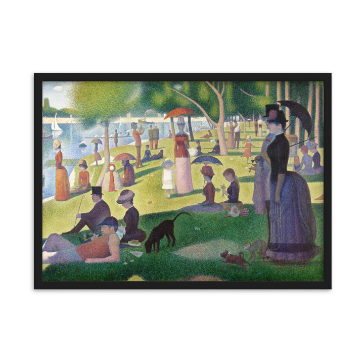 Poster - Ein Sonntagnachmittag auf der Insel La Grande Jatte Georges Seurat Schwarz / 50×70 cm artlia