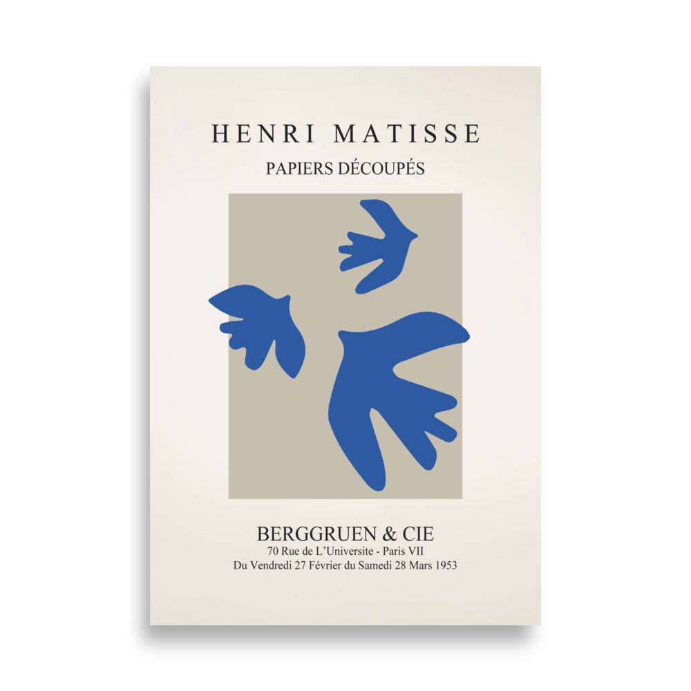 Poster - Henri Matisse, blaue Vögel Henri Matisse ohne Rahmen / 21×30 cm artlia