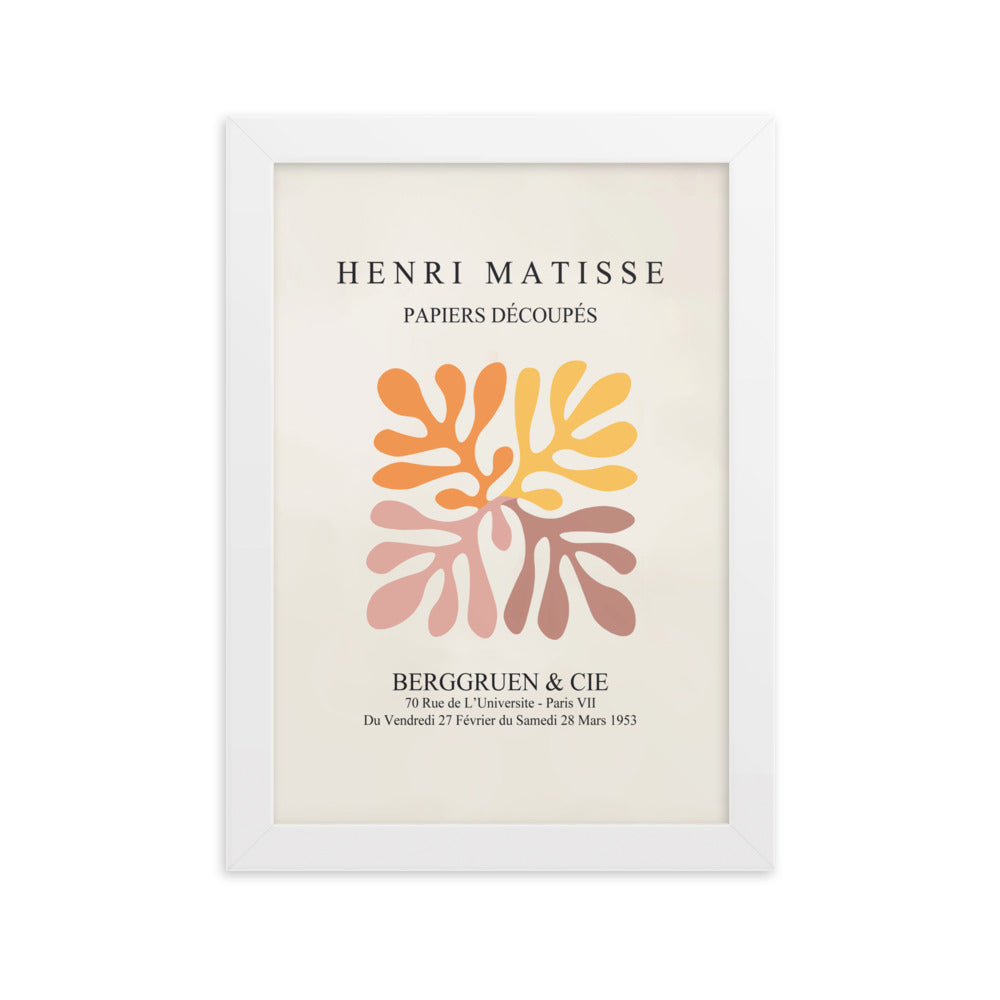 Poster - Henri Matisse, Papier Découpés bunte Blätter Henri Matisse Weiß / 21×30 cm artlia