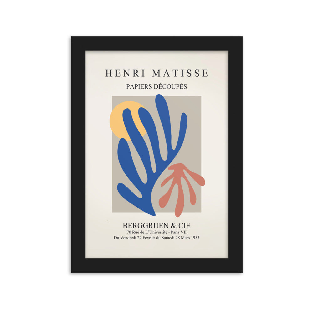 Poster - Henri Matisse, Papier Découpés bunter Garten Henri Matisse Schwarz / 21×30 cm artlia