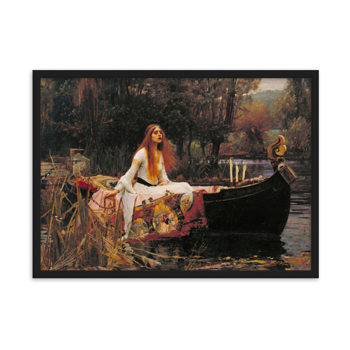 Poster - John William Waterhouse, Die Dame von Shalott John William Waterhouse Schwarz / 50×70 cm artlia