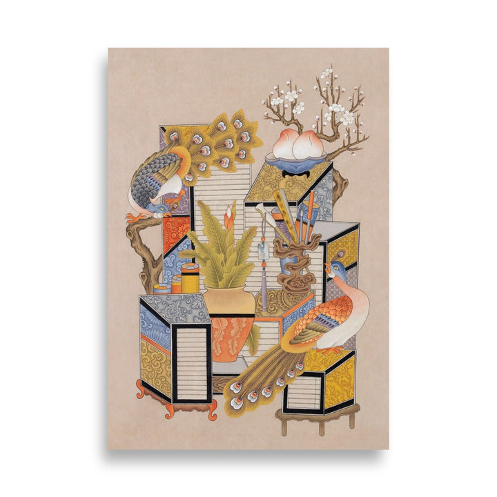 Poster - Sehnsucht nach Wissen mit Pfau