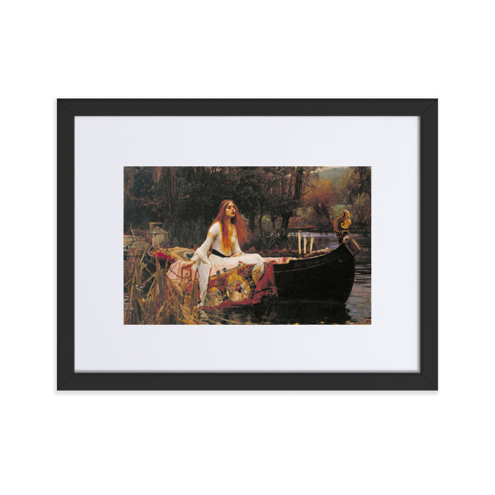 Poster mit Passepartout - John William Waterhouse, Die Dame von Shalott John William Waterhouse Schwarz / 30×40 cm artlia