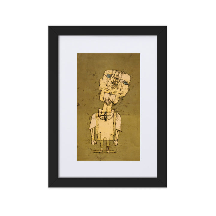 Poster mit Passepartout - Paul Klee, Gespenst eines Genies Ghost of a Genius Paul Klee Schwarz / 21×30 cm artlia