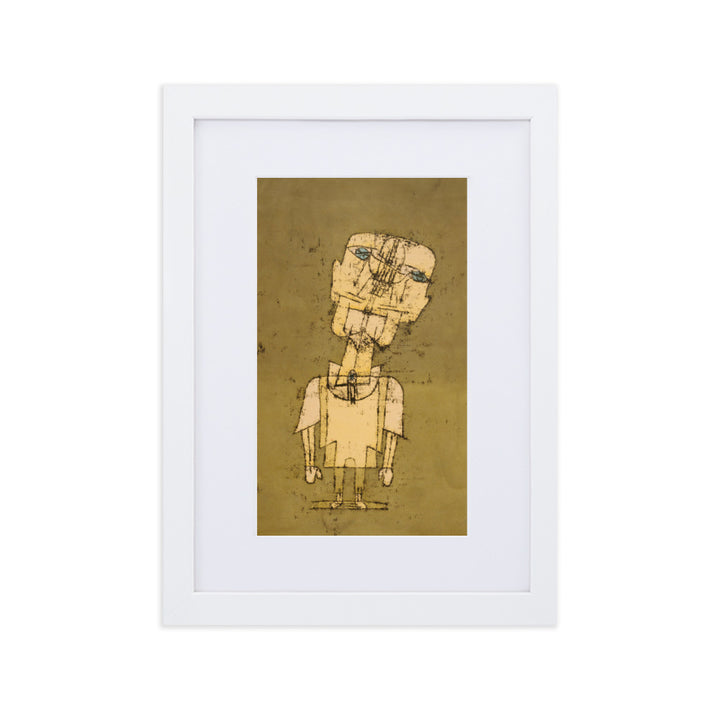 Poster mit Passepartout - Paul Klee, Gespenst eines Genies Ghost of a Genius Paul Klee Weiß / 21×30 cm artlia