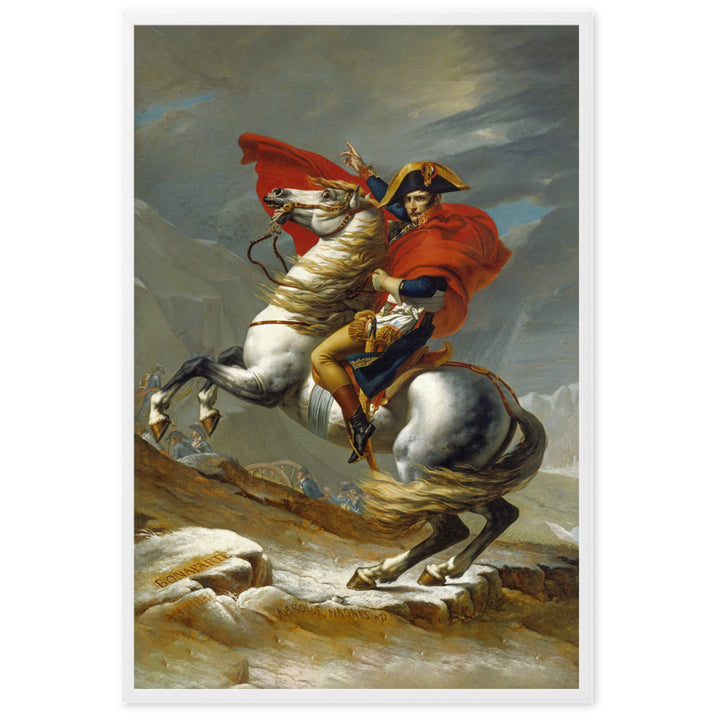 Poster - Napoleon Crossing the Alps Jacques-Louis David Weiß / 61×91 cm artlia