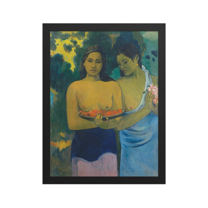 Poster - Paul Gauguin, Tahitische Frauen am Strand Schwarz / 30×40 cm artlia