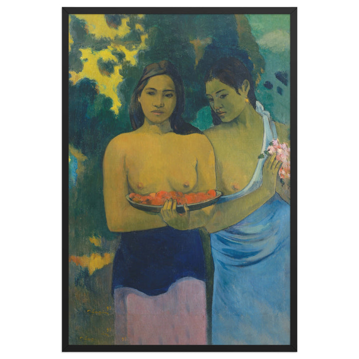 Poster - Paul Gauguin, Tahitische Frauen am Strand Schwarz / 61×91 cm artlia