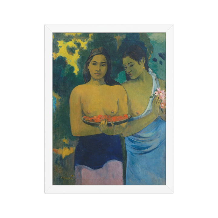 Poster - Paul Gauguin, Tahitische Frauen am Strand Weiß / 30×40 cm artlia