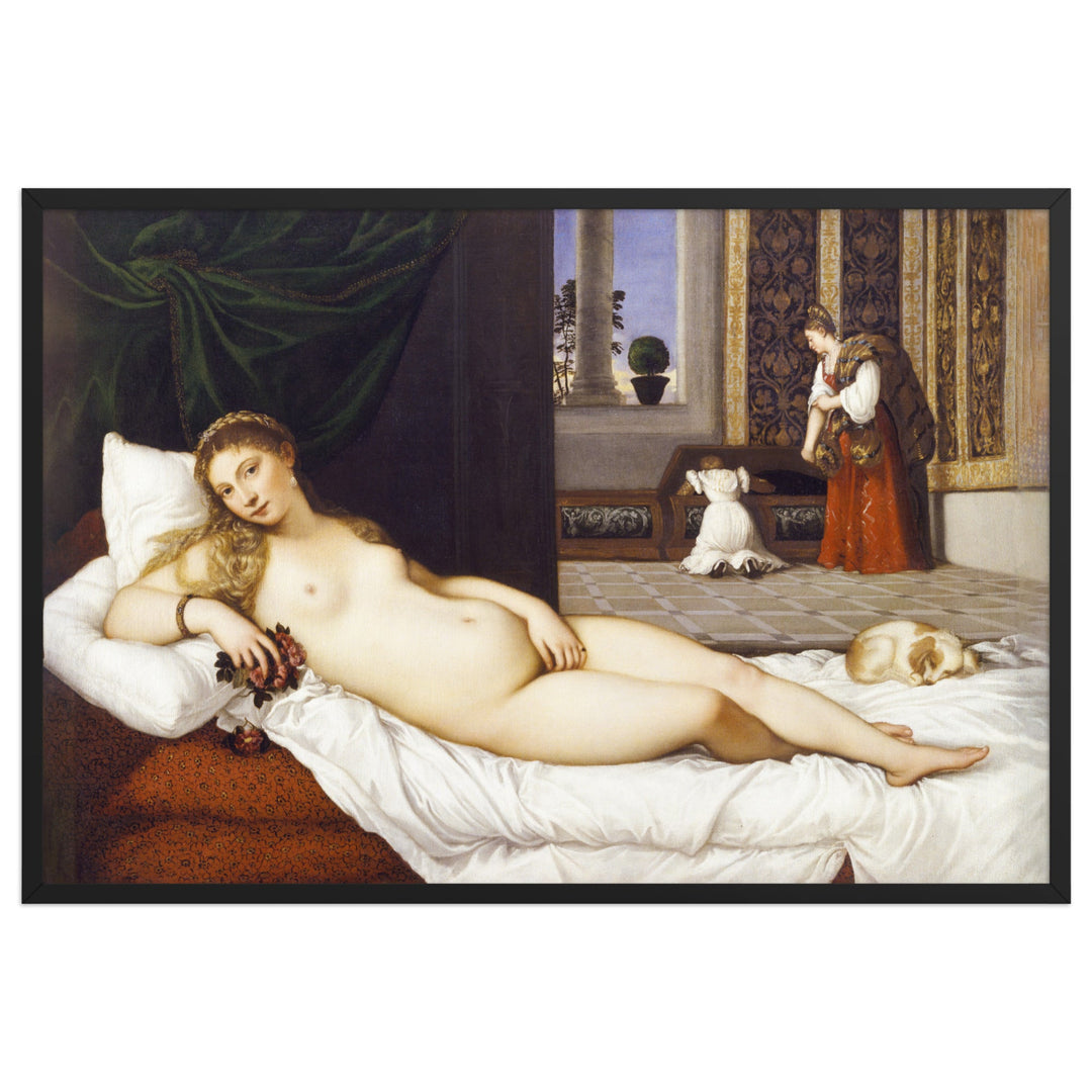 Poster - Tizian, Venus von Urbino Schwarz / 61×91 cm artlia