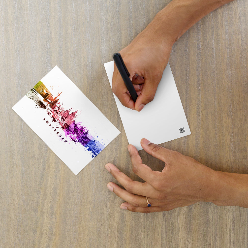 Postkarte - Skyline Amsterdam artlia