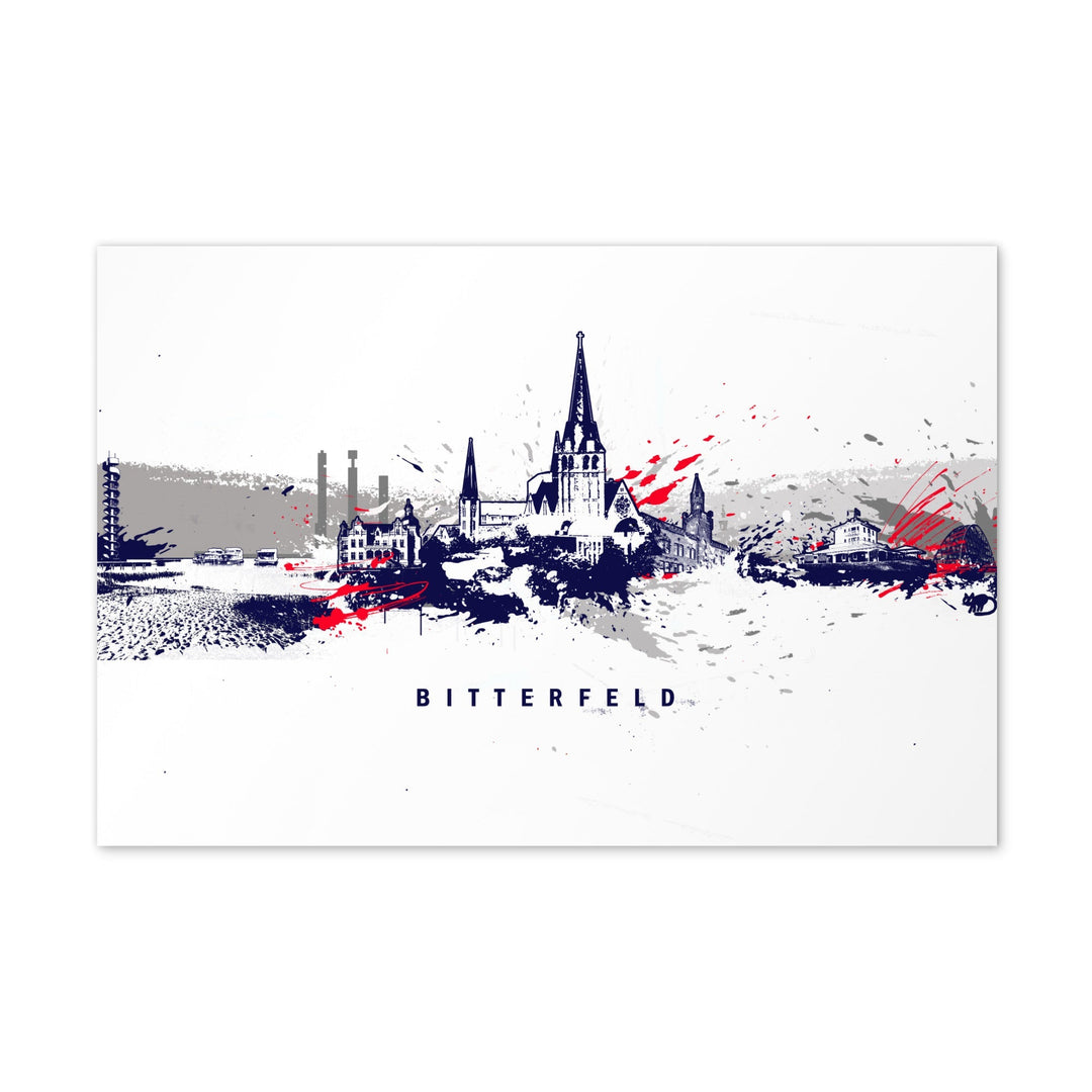 Postkarte - Skyline Bitterfeld artlia