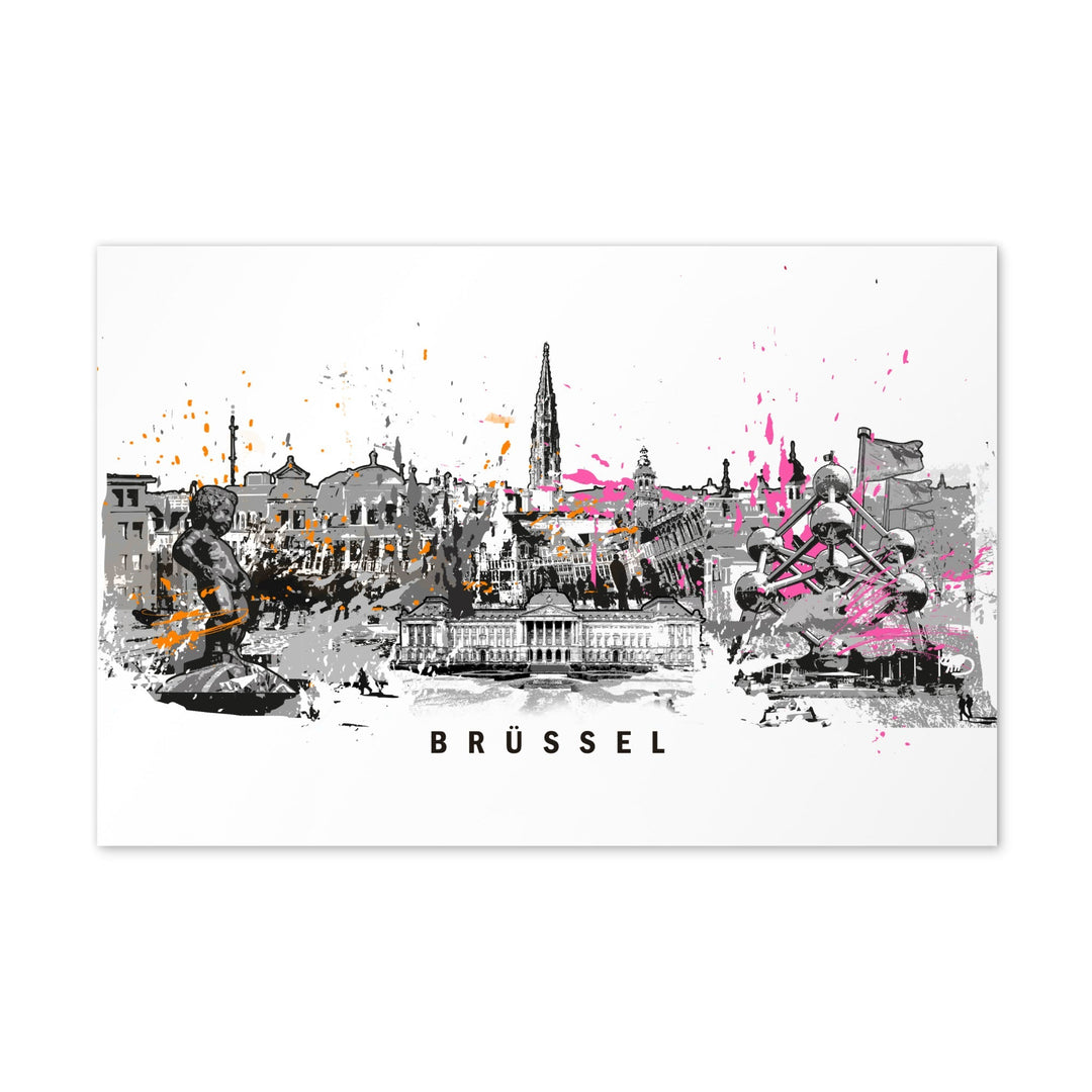 Postkarte - Skyline Brüssel artlia
