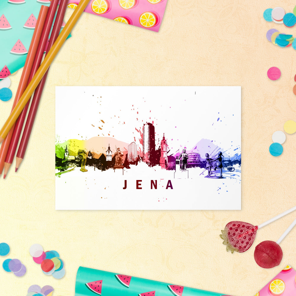 Postkarte - Skyline Jena artlia