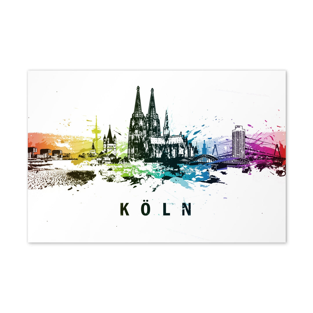 Postkarte - Skyline Köln artlia