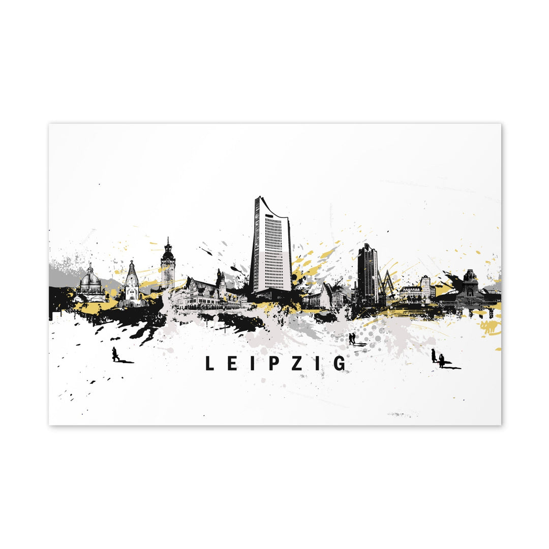 Postkarte - Skyline Leipzig artlia